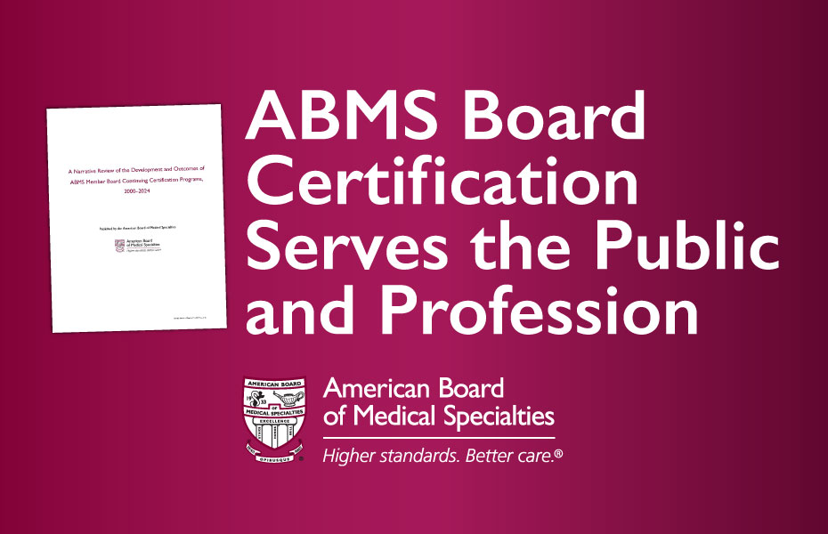 ABMS publishes review of board certification data