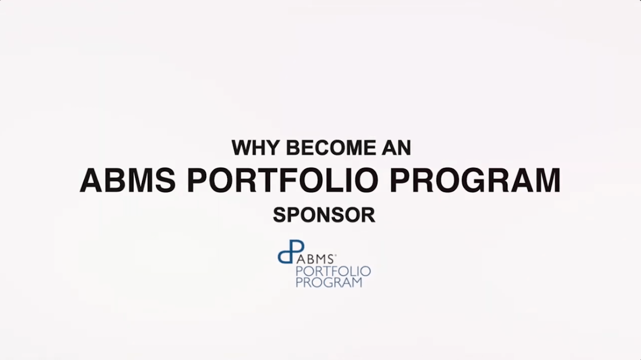Why Become an ABMS Portfolio Program Sponsor? title slide