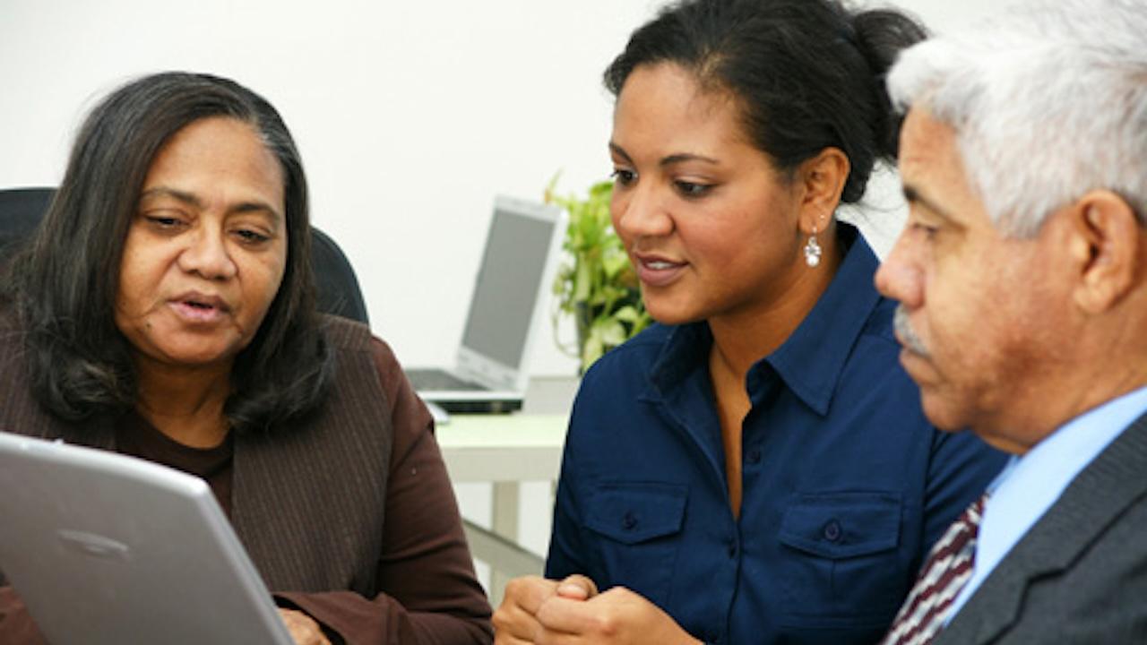 team of business people working in office